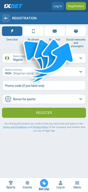 Step 3: Choose your preferred registration method